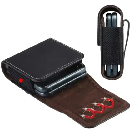 Premium Leather Belt Clip Case (Black) Habicare