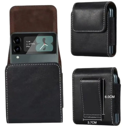 Premium Leather Belt Clip Case (Black) Habicare