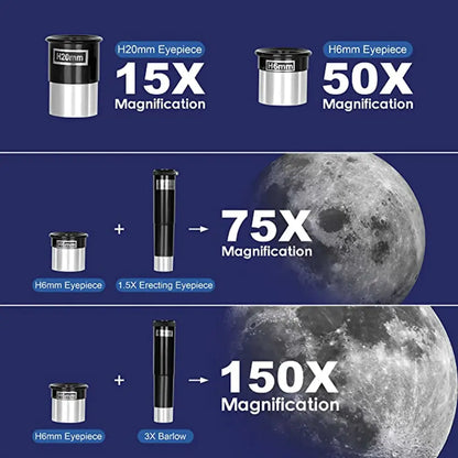Professional Astronomical Telescope – 150x Zoom with HD Night Vision Habicare
