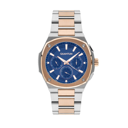 Quantum Adrenaline Patterned Multi-Function Blue Dial Two-Tone Watch ADG1032.590 Kiwi Watches