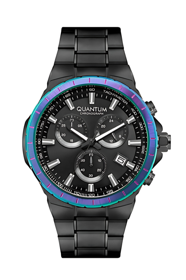 Quantum All Black Multifunction Date Watch HNG813.650 Kiwi Watches