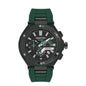 Quantum Hunter Chronograph Green Strap Black Dial Date Watch HNG1010.656 Kiwi Watches