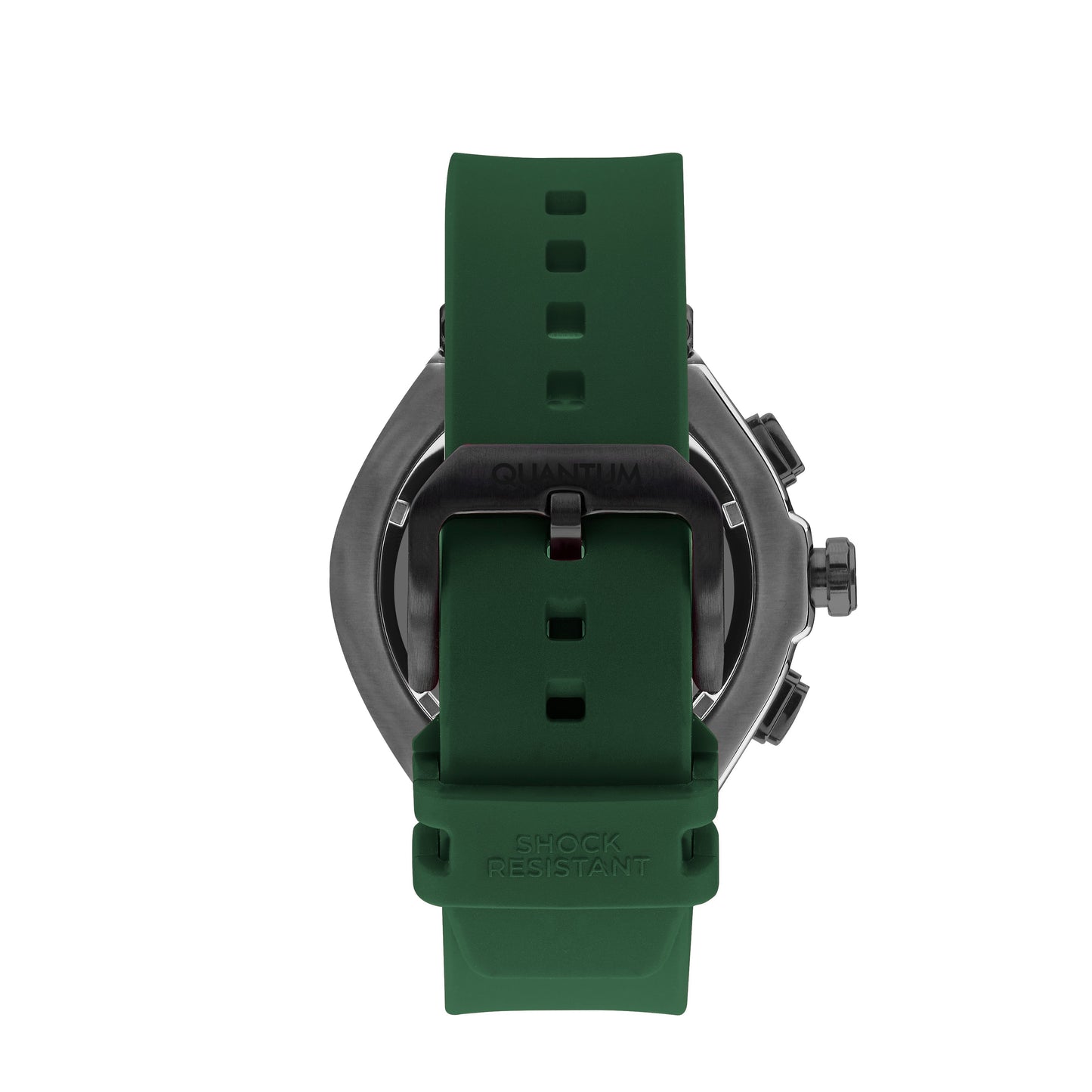 Quantum Hunter Chronograph Green Strap Black Dial Date Watch HNG1010.656 Kiwi Watches