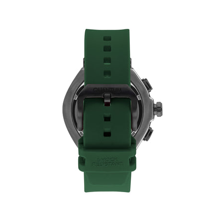 Quantum Hunter Chronograph Green Strap Black Dial Date Watch HNG1010.656 Kiwi Watches