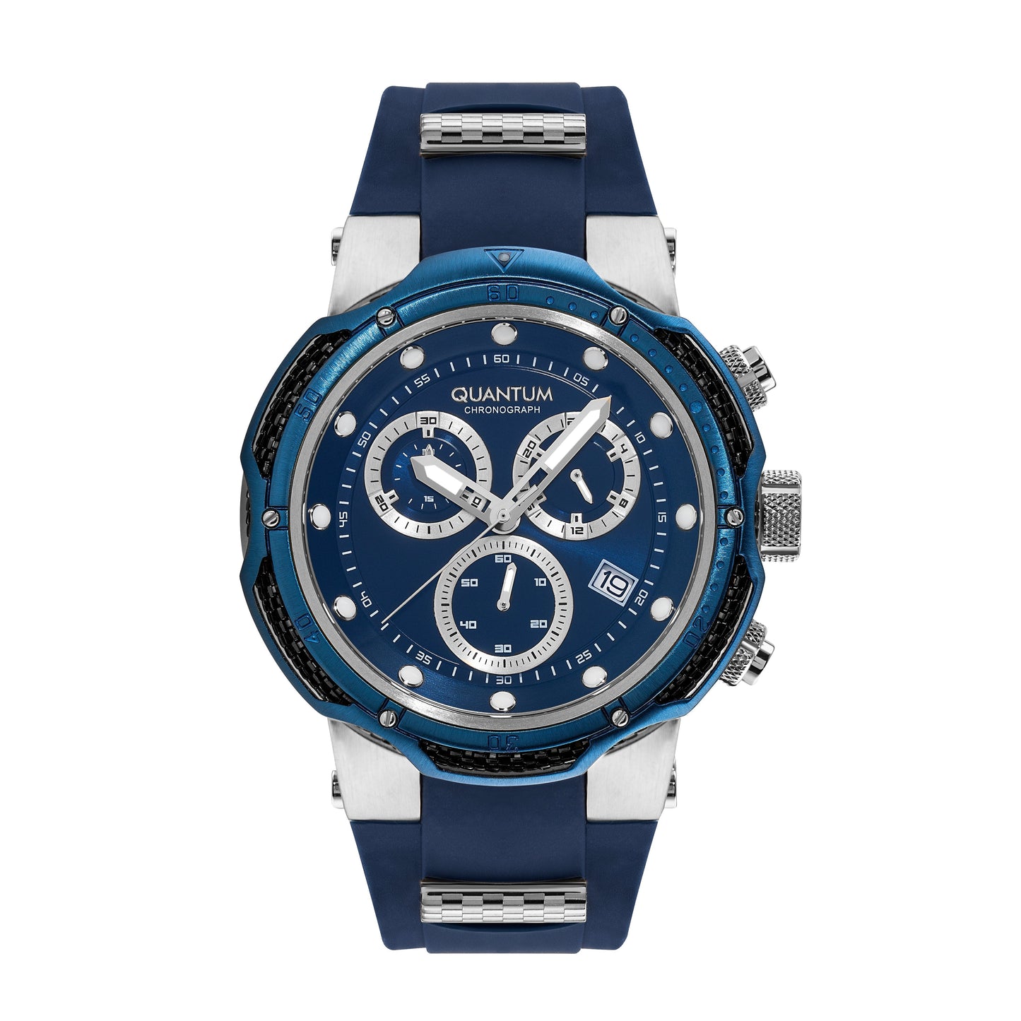 Quantum Hunter Dark Blue Chronograph Date Watch HNG1051.399 Kiwi Watches