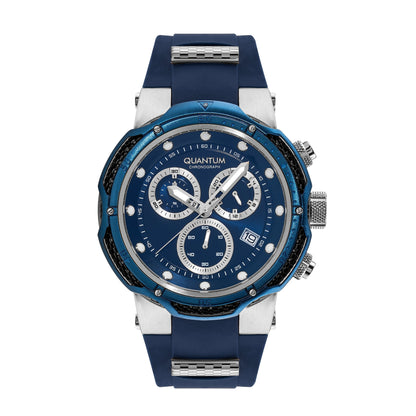 Quantum Hunter Dark Blue Chronograph Date Watch HNG1051.399 Kiwi Watches