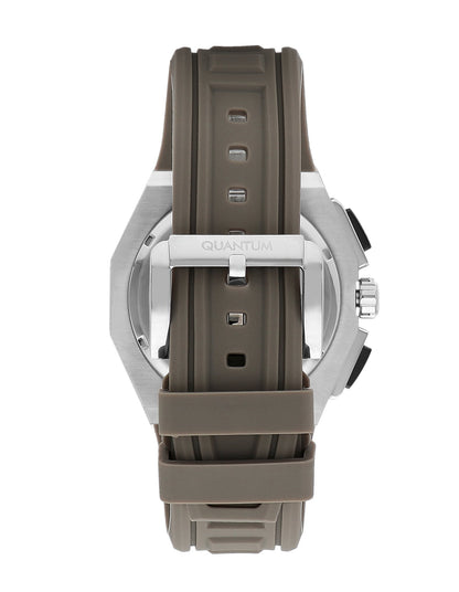 Quantum Multifunction Beige Strap Black Dial Silver Watch PWG1078.357 Kiwi Watches
