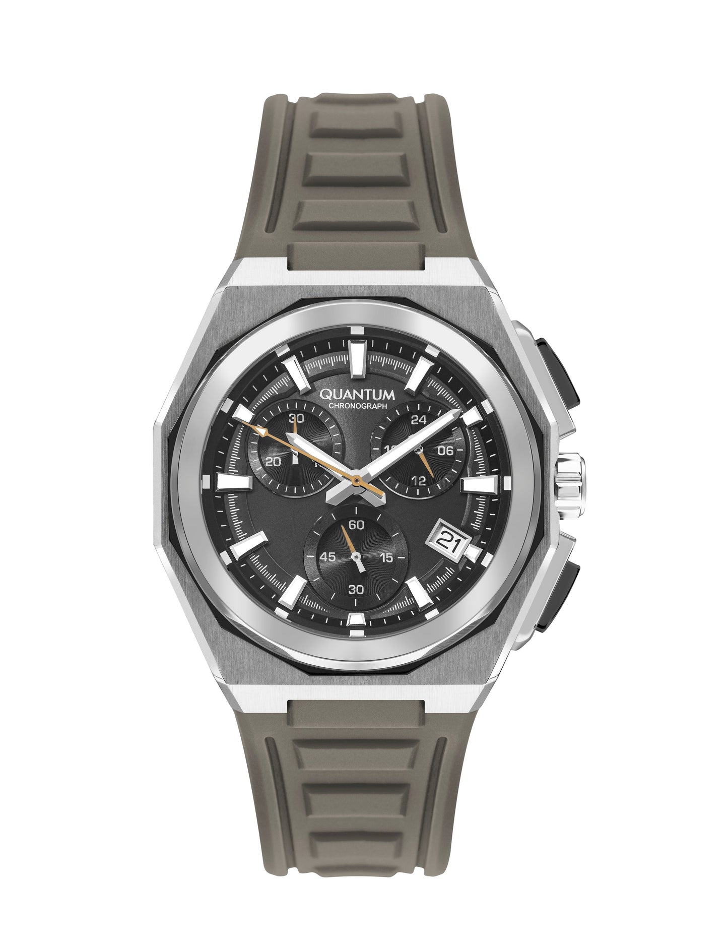 Quantum Multifunction Beige Strap Black Dial Silver Watch PWG1078.357 Kiwi Watches