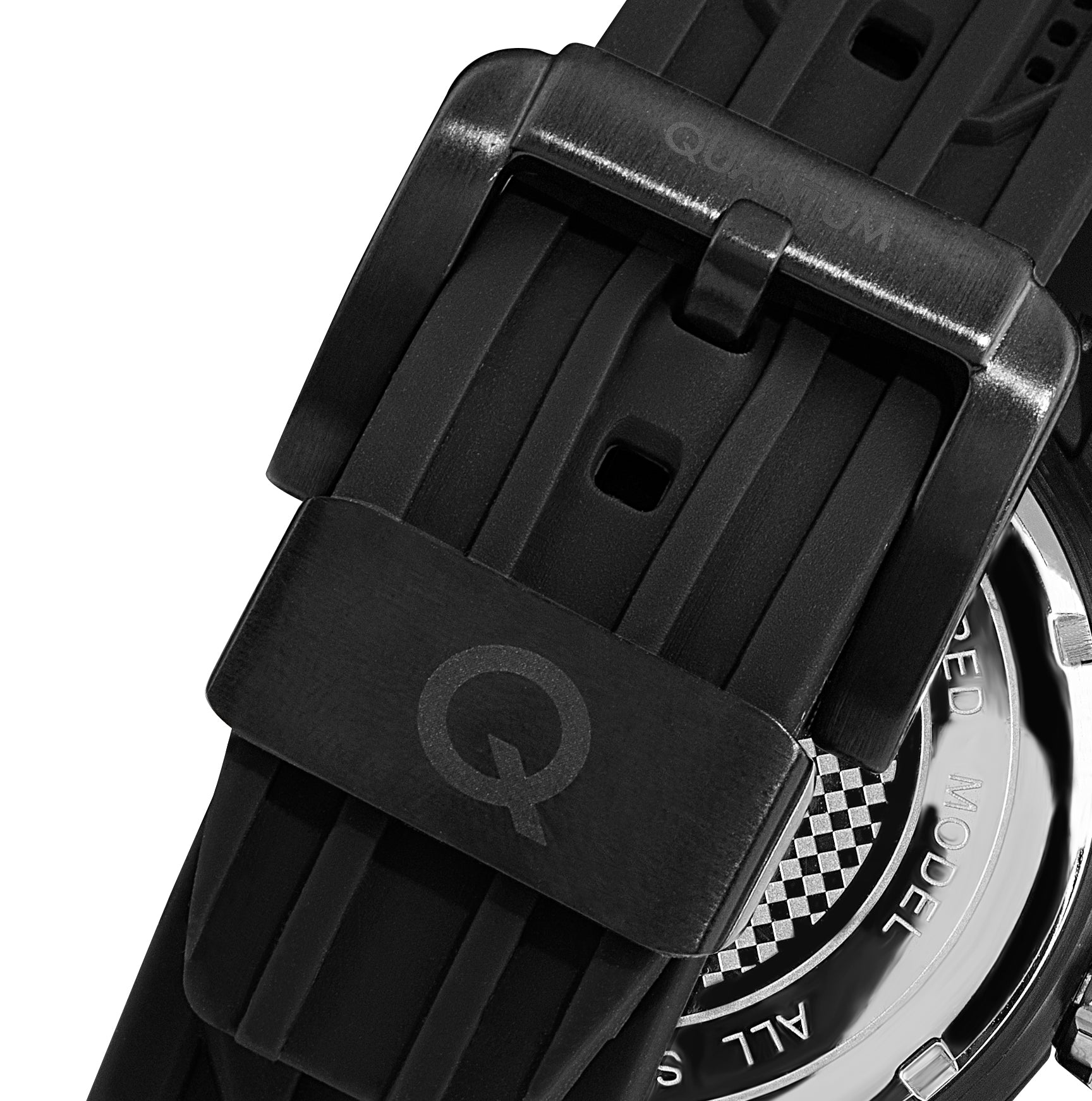 Quantum Chronograph All Black with Rose Gold Date Watch HNG893.851 Kiwi Watches