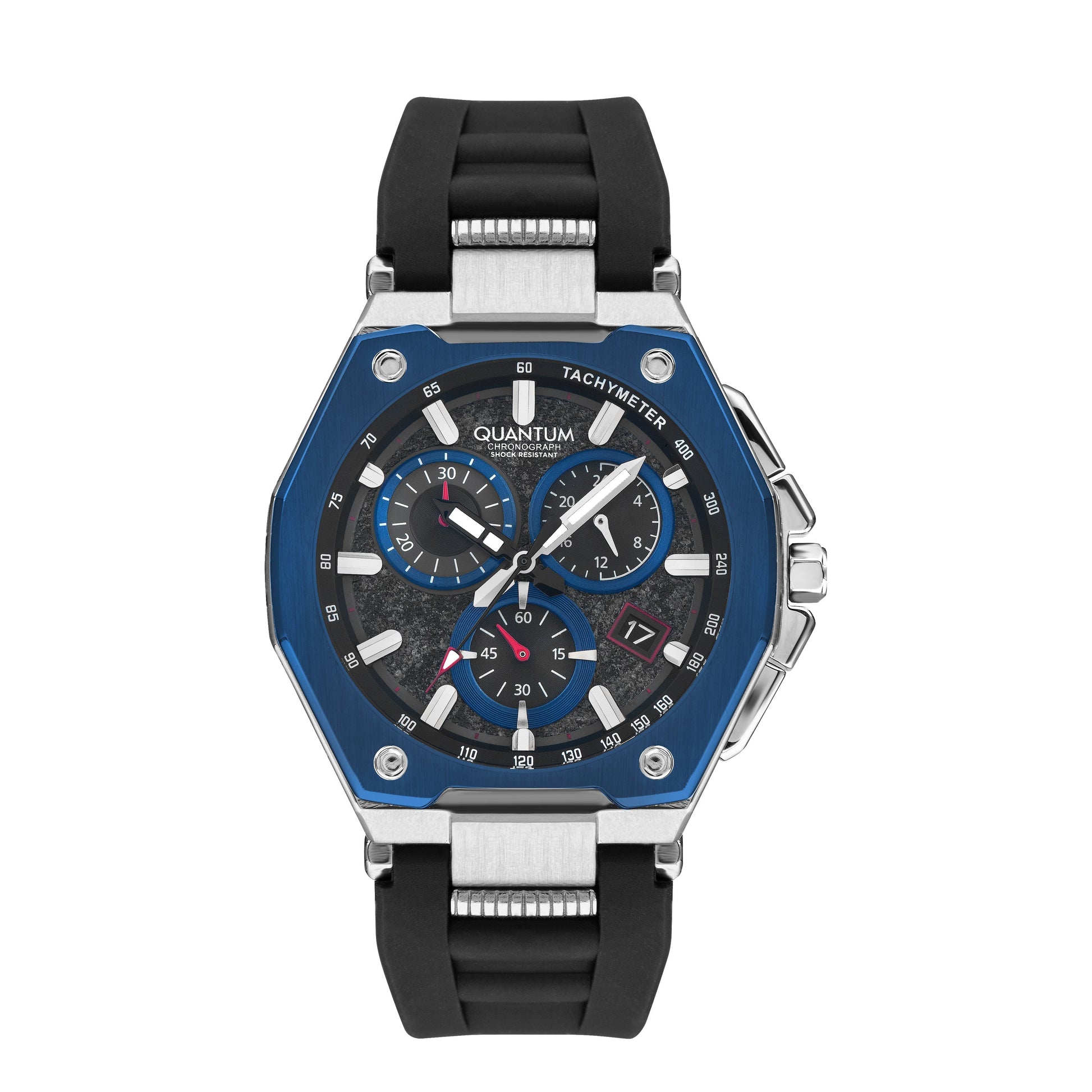 Quantum Chronograph Black Strap Multicolor Dial Date Watch PWG1005.051 Kiwi Watches