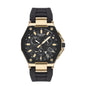 Quantum Chronograph Black Dial Gold Case Strap Watch PWG1005.151 Kiwi Watches