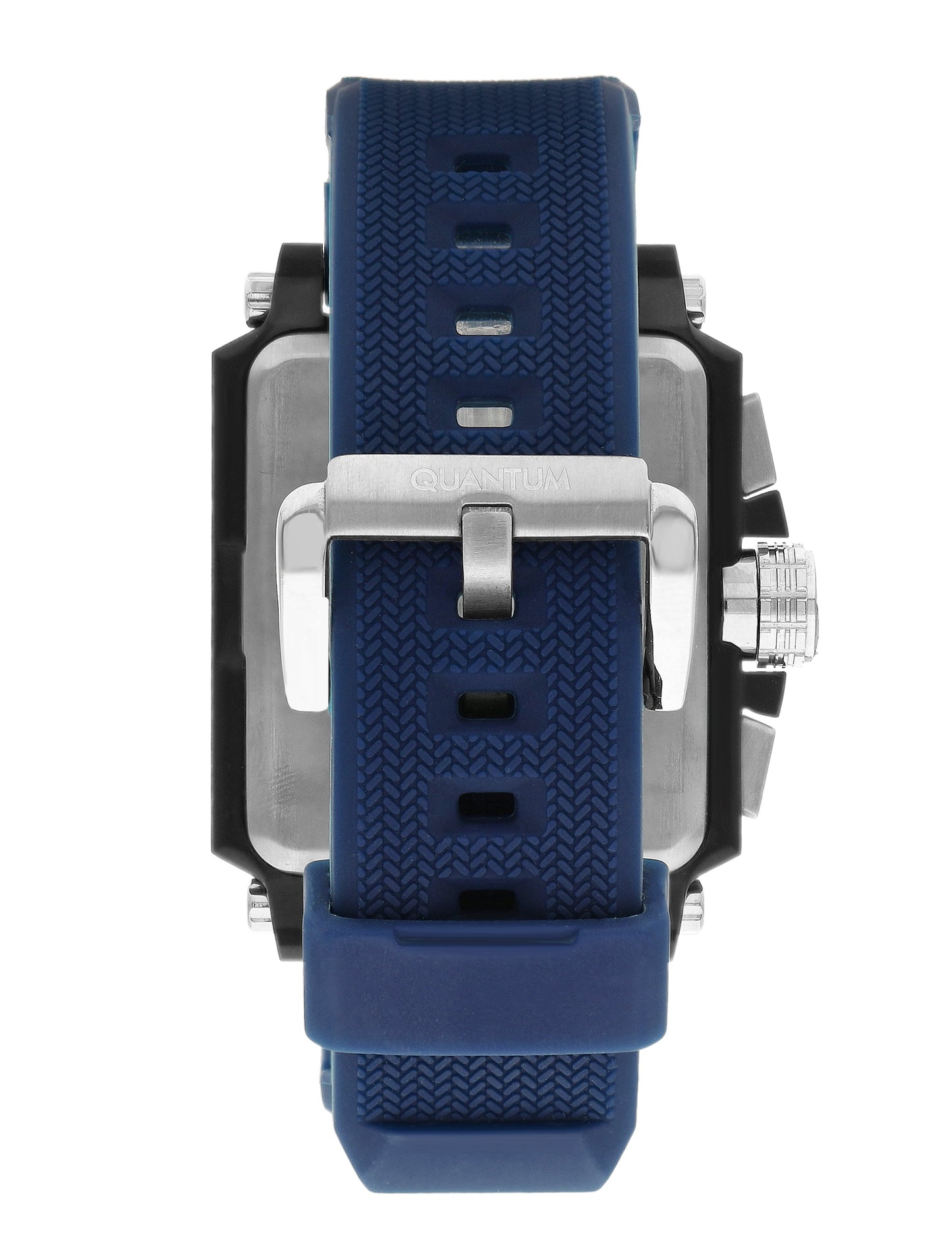 Quantum Multifunction Blue Dial Blue Strap Square Watch HNG969.090 Kiwi Watches