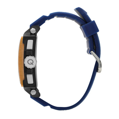 Quantum Multifunction Blue Dial Blue Strap Square Watch HNG969.090 Kiwi Watches