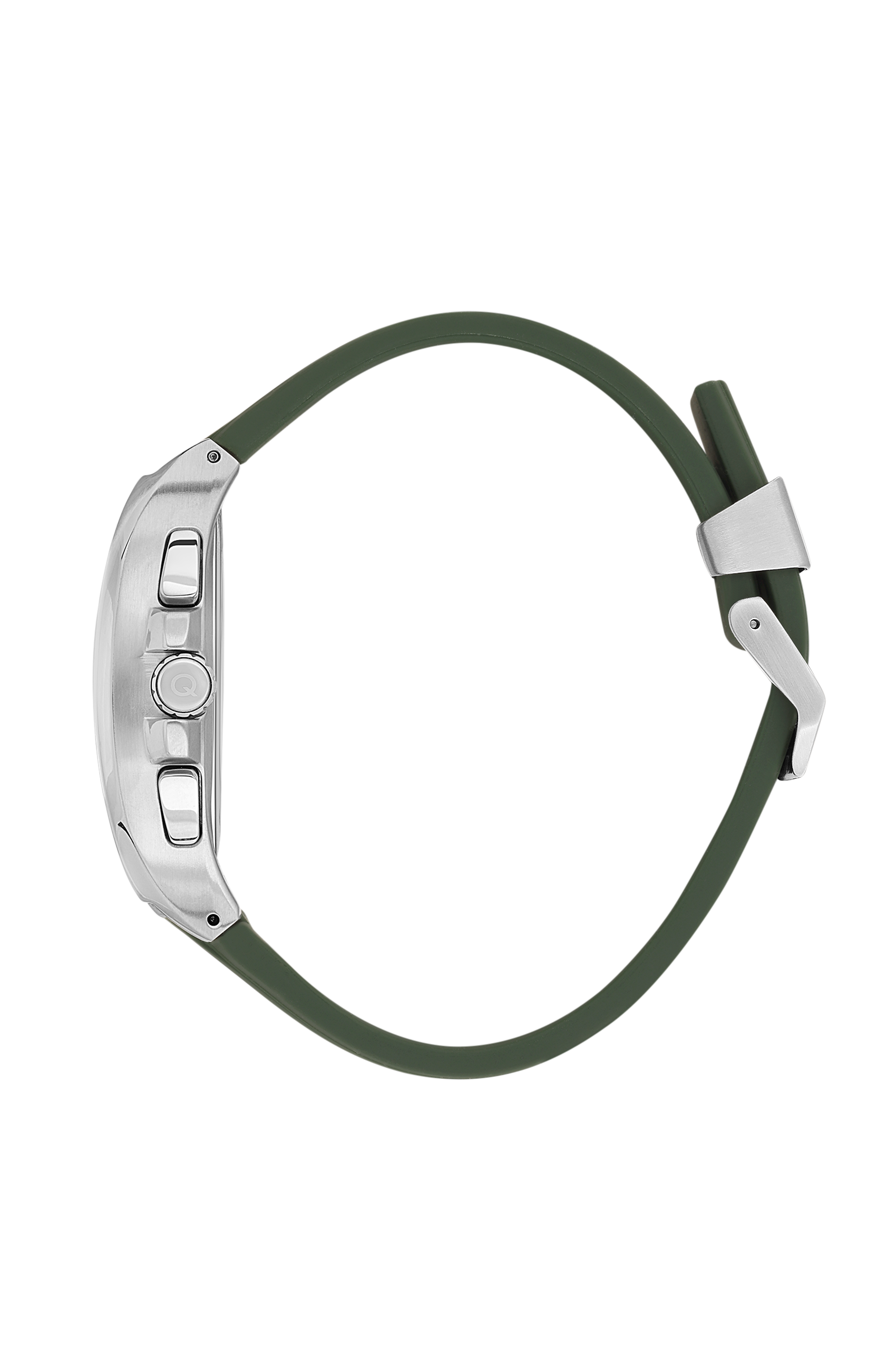 Quantum Chronograph All Green Silver Case Watch HNG997.375 Kiwi Watches