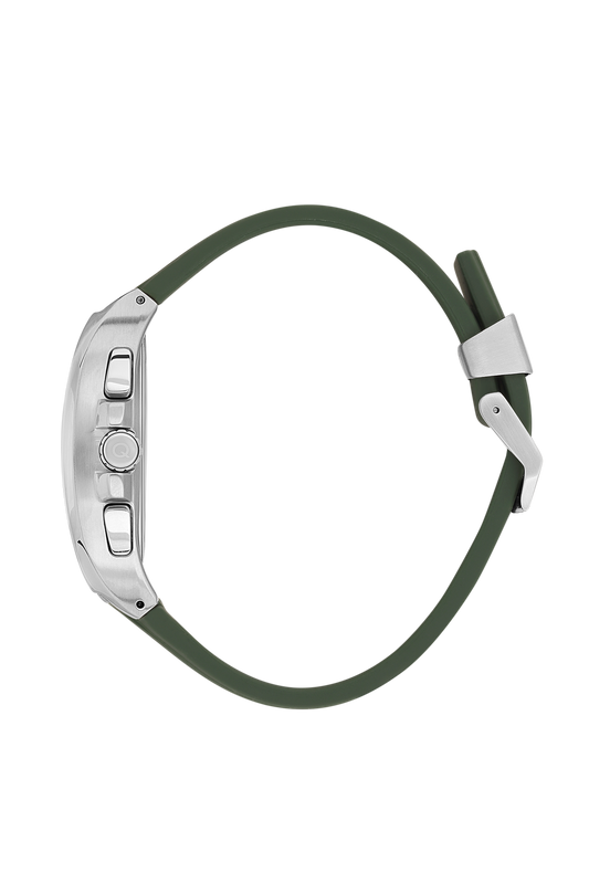 Quantum Chronograph All Green Silver Case Watch HNG997.375 Kiwi Watches