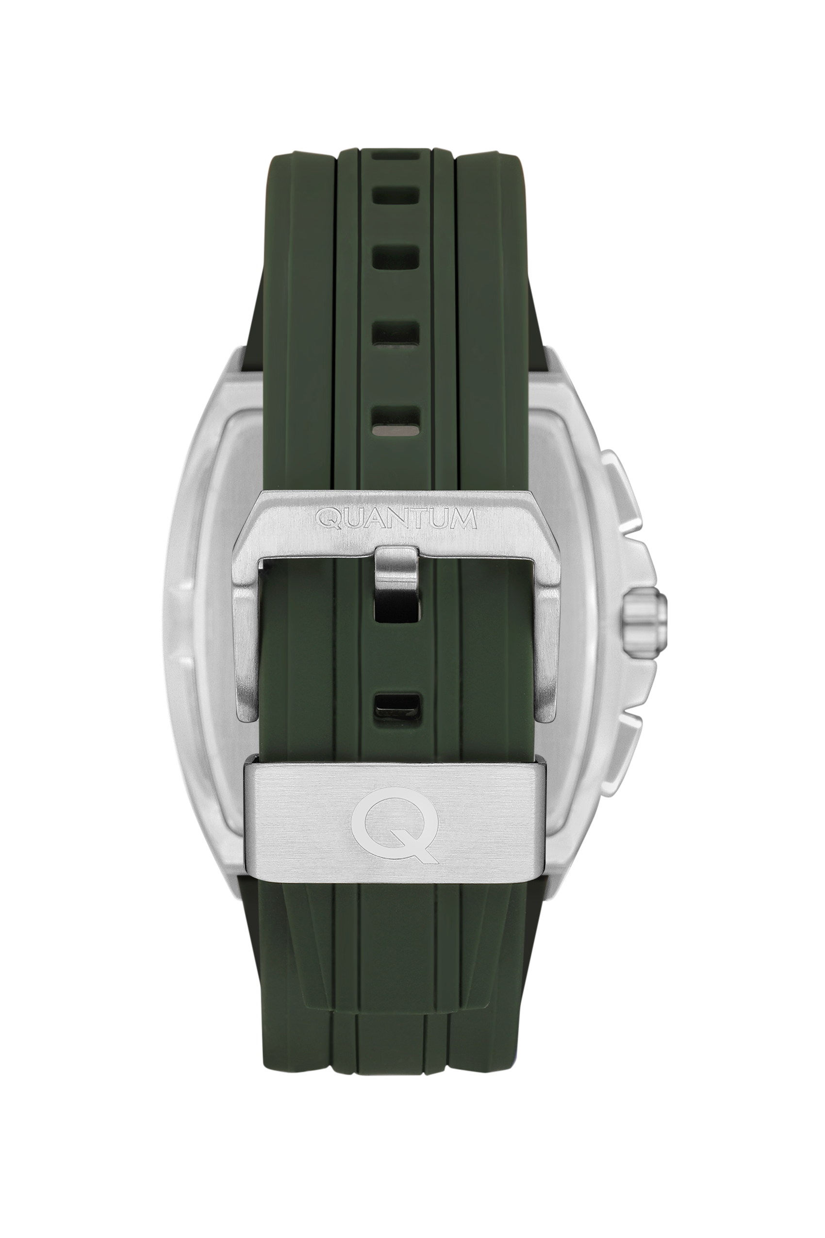 Quantum Chronograph All Green Silver Case Watch HNG997.375 Kiwi Watches