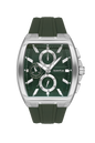 Quantum Chronograph All Green Silver Case Watch HNG997.375 Kiwi Watches