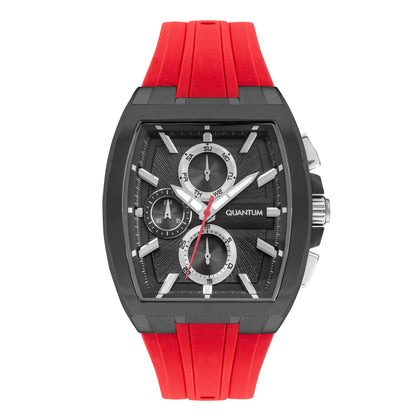 Quantum Mutli-Function Grey Dial Red Strap Watch HNG997.068 Kiwi Watches