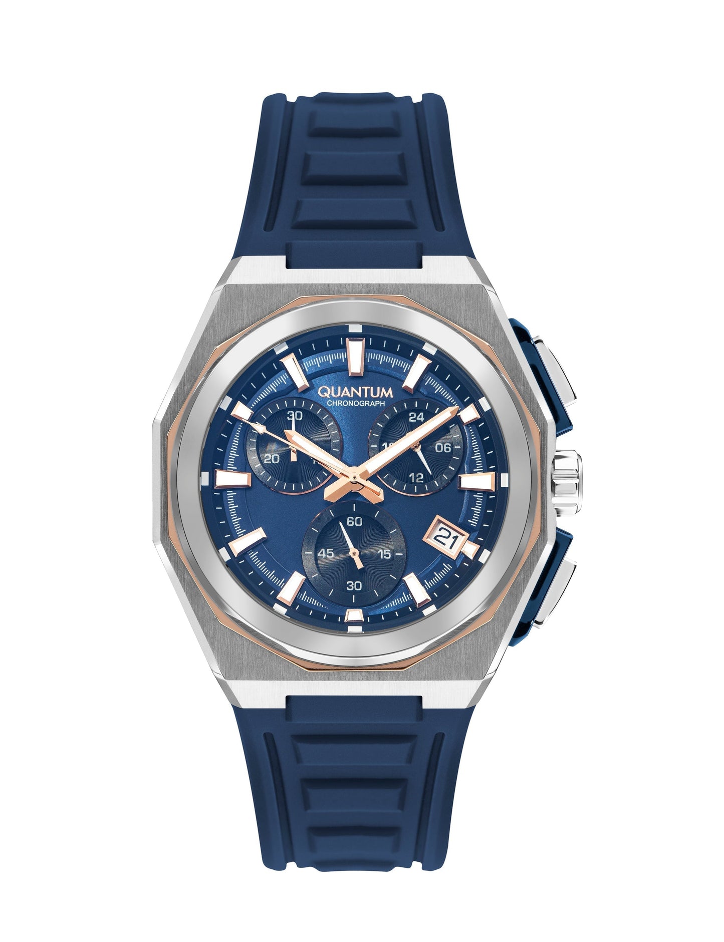 Quantum Navy Multifunction Blue Strap Blue Dial Silver Watch PWG1078.399 Kiwi Watches