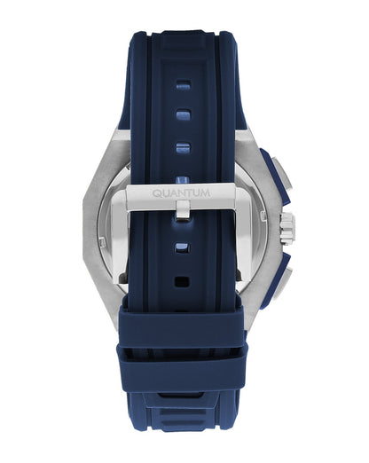 Quantum Navy Multifunction Blue Strap Blue Dial Silver Watch PWG1078.399 Kiwi Watches