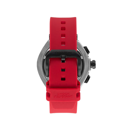 Quantum Chronograph Red Strap Black Dial Date Watch HNG1010.359 Kiwi Watches