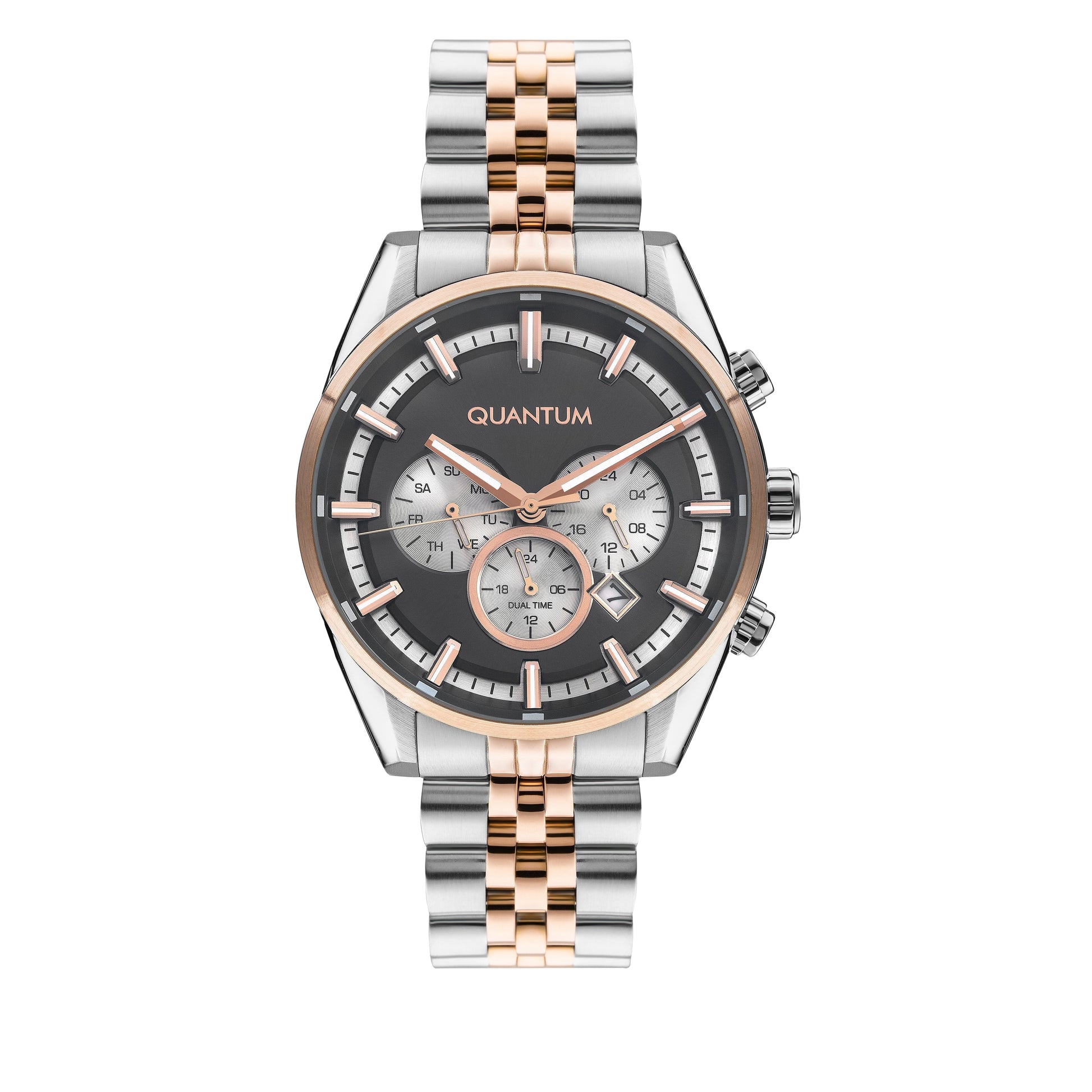 Quantum Unique Gun Dial Multifunction Two-Tone Watch PWG987.550 Kiwi Watches
