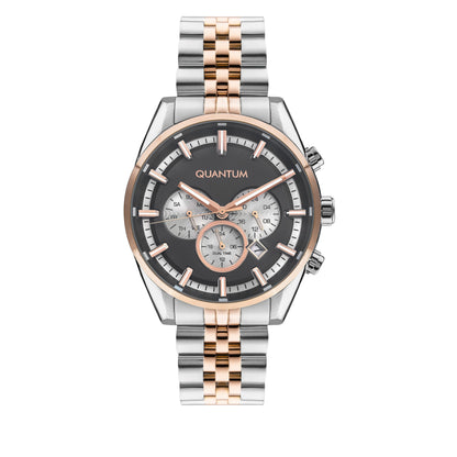 Quantum Unique Gun Dial Multifunction Two-Tone Watch PWG987.550 Kiwi Watches