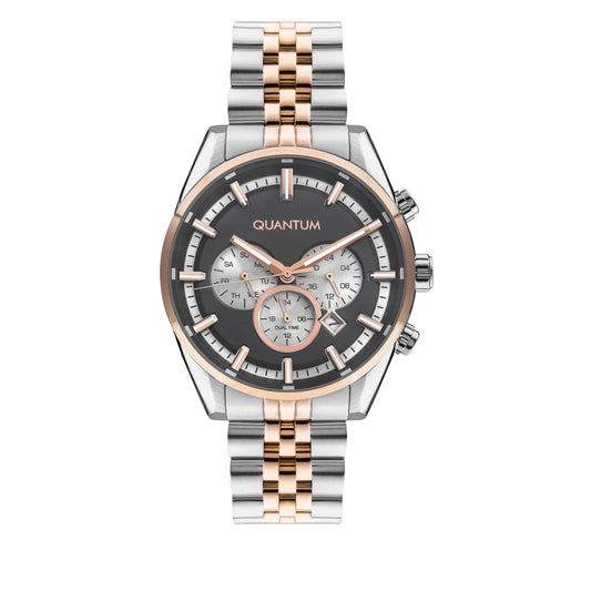 Quantum Unique Gun Dial Multifunction Two-Tone Watch PWG987.550 Kiwi Watches