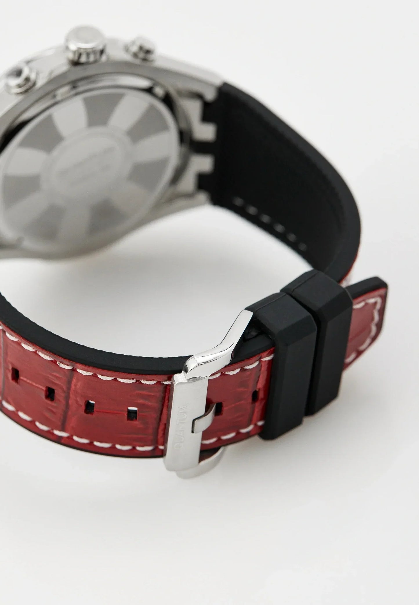 Quantum MultiFunction Calendar Gunmetal Dial Red Silicon strap Watch PWG970.358 Kiwi Watches