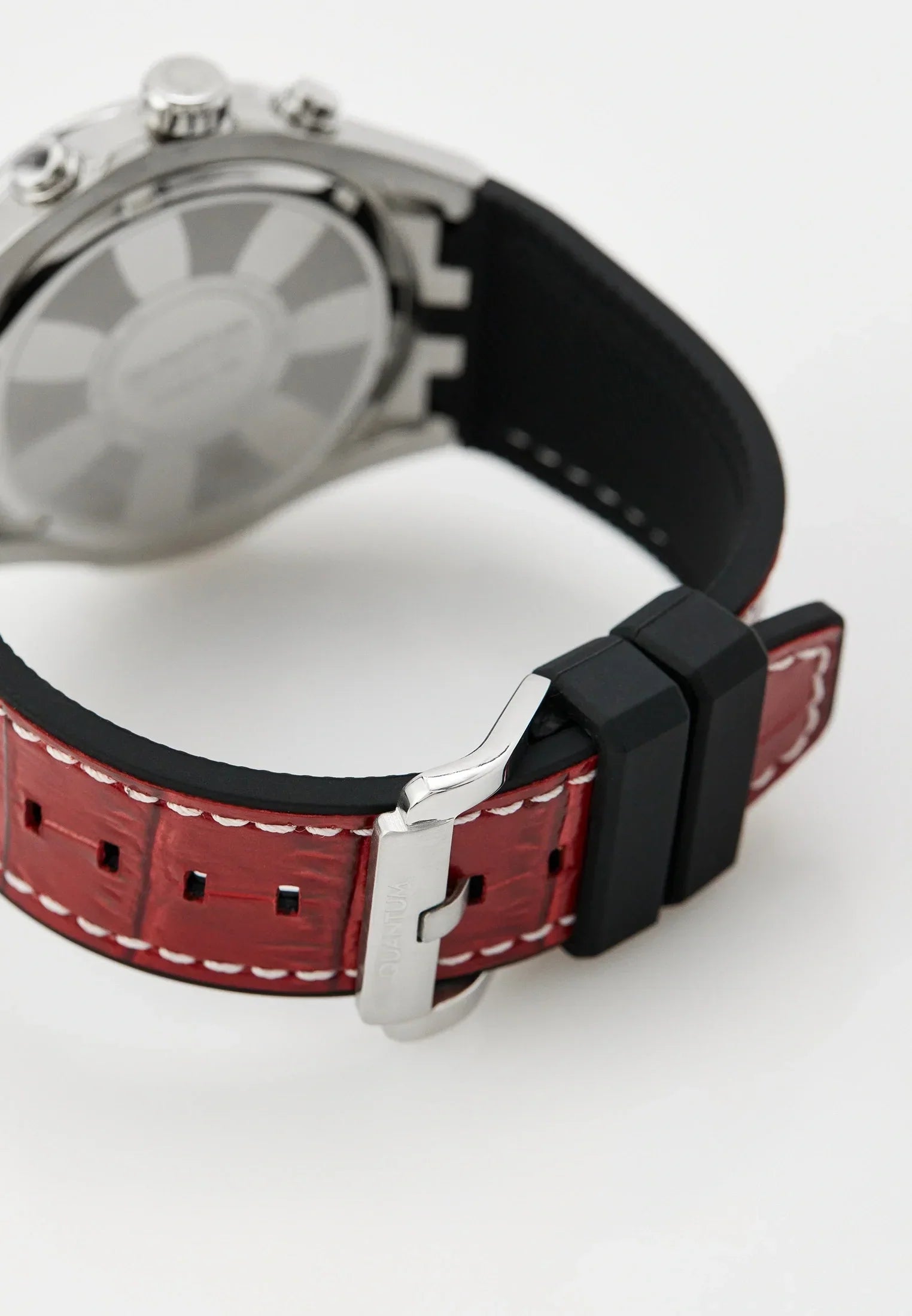 Quantum MultiFunction Calendar Gunmetal Dial Red Silicon strap Watch PWG970.358 Kiwi Watches