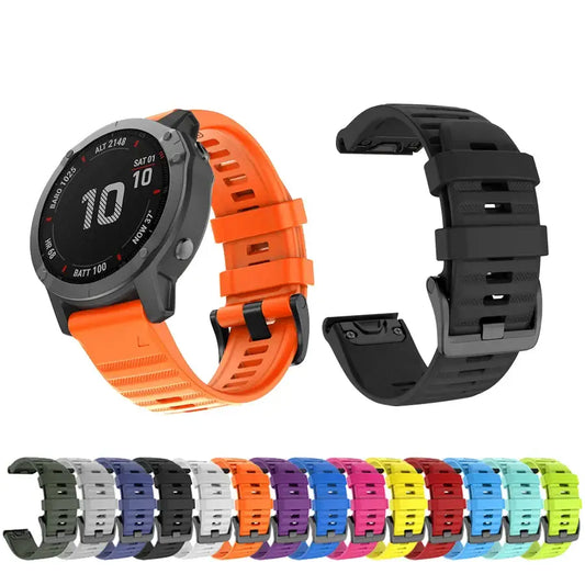 QuickFit Silicone Strap for the Garmin Descent MK1/MK2/MK2i, Enduro/2, Tactix Delta (26mm) (10 colours available) Habicare
