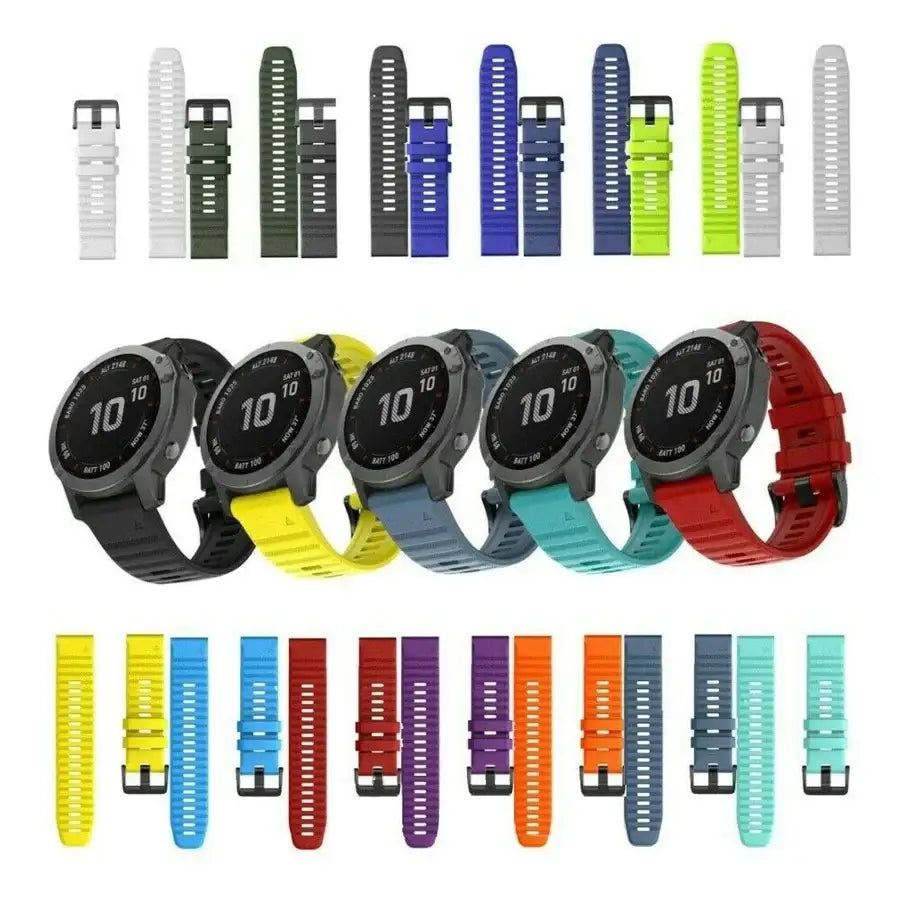 QuickFit Silicone Strap for the Garmin Descent MK1/MK2/MK2i, Enduro/2, Tactix Delta (26mm) (10 colours available) Habicare