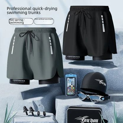 Men's Quick-Dry Swim Trunks - Beach Shorts for Swimming & Spa Mead's Supply & Equipment Outfitters limited