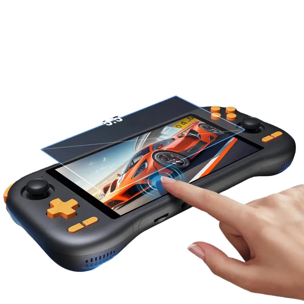 Retro Handheld Console – 5.5" Touchscreen, Android 14, Rechargeable Battery Habicare