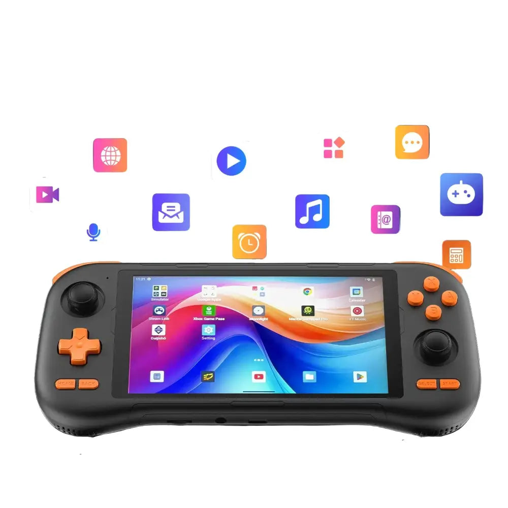 Retro Handheld Console – 5.5" Touchscreen, Android 14, Rechargeable Battery Habicare