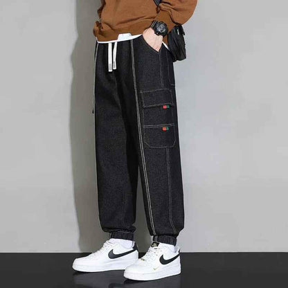 Retro Men's Utility Denim Pants