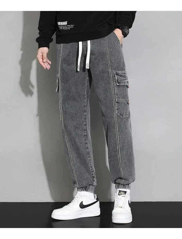 Retro Men's Utility Denim Pants