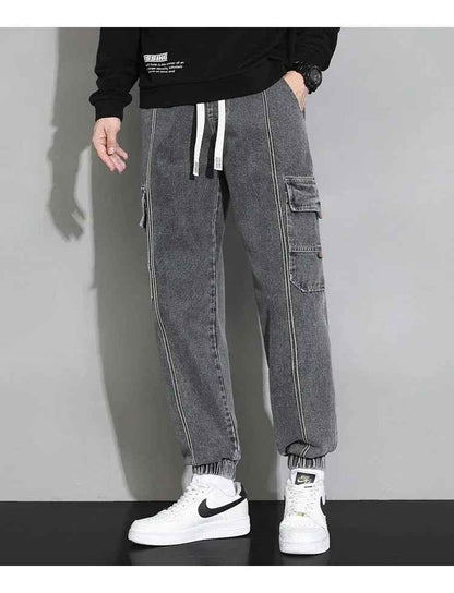 Retro Men's Utility Denim Pants