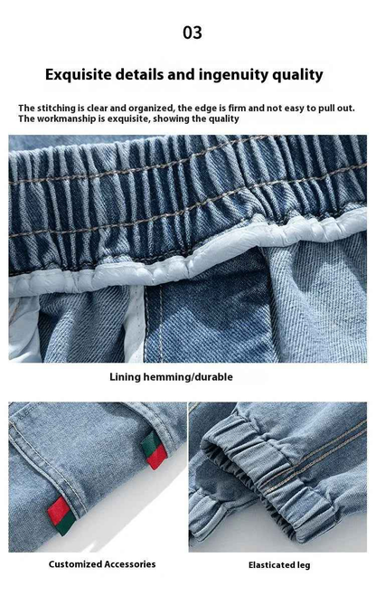Retro Men's Utility Denim Pants