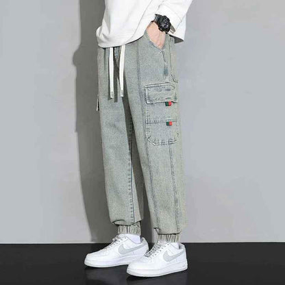 Retro Men's Utility Denim Pants