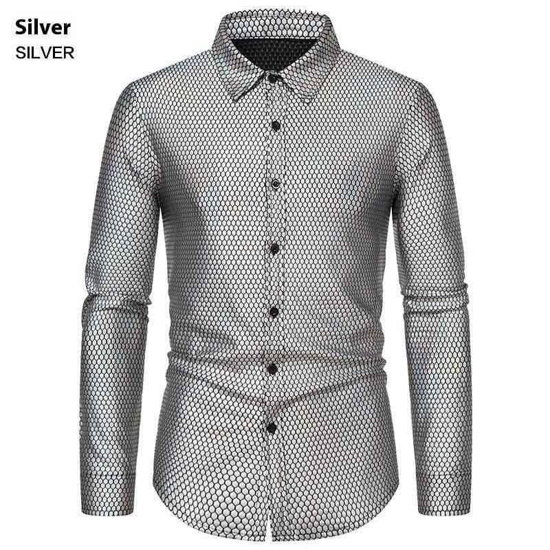 Rhombus Bronzed Button-Up Shirt