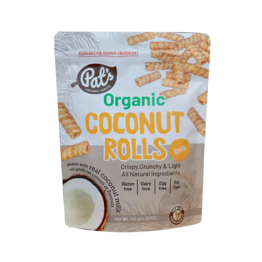 Organic Coconut Rolls (Vanilla) 140g livelifestore.co.nz