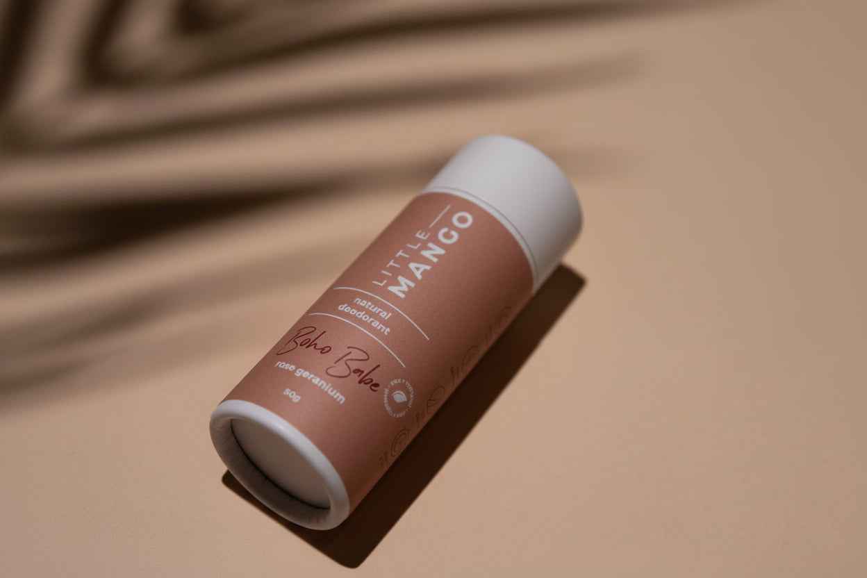 Rose geranium natural deodorant stick
