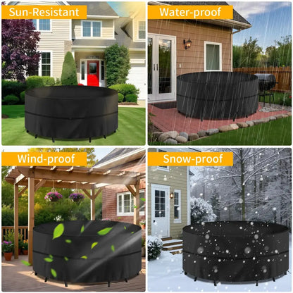 Round Waterproof Patio Furniture Cover – Anti-UV, Windproof (different sizes available) Habicare