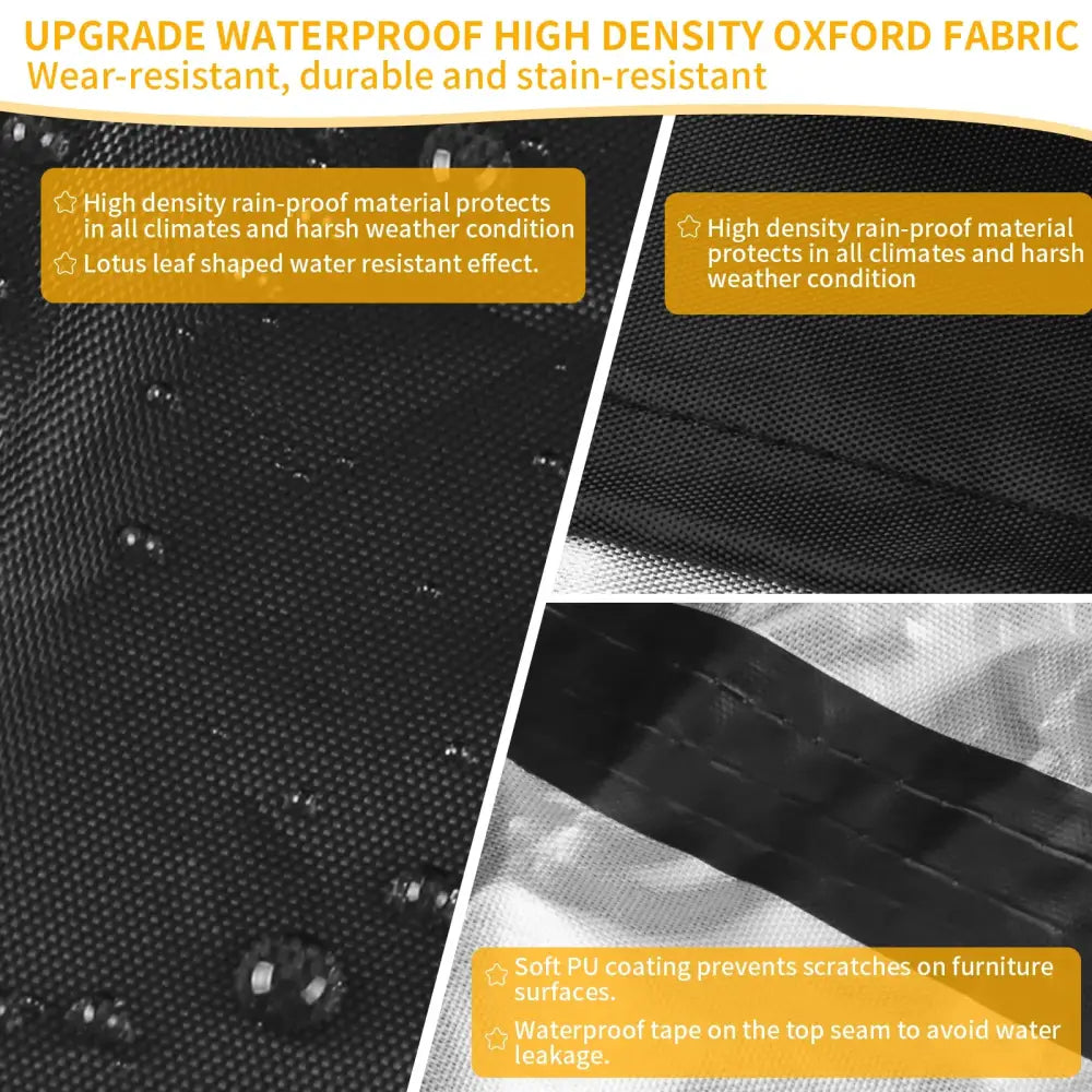 Round Waterproof Patio Furniture Cover – Anti-UV, Windproof (different sizes available) Habicare