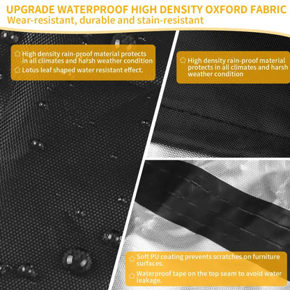 Round Waterproof Patio Furniture Cover – Anti-UV, Windproof (different sizes available) Habicare