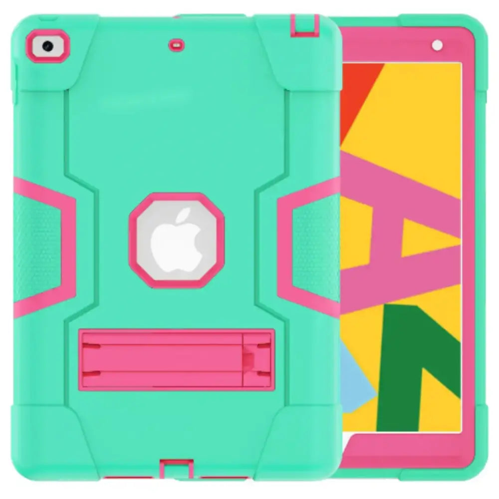 Rugged Case for iPad Series (Green & Pink) Habicare
