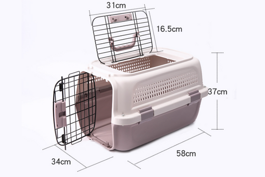 58CM SKYLIGHT PINK - Dog/Cat Airline Travel Cage/Carrier dealonline.co.nz