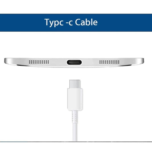 Charger Cable for Samsung Phones & Tablets - USB to Type C (1.2m) (White) 9eight5