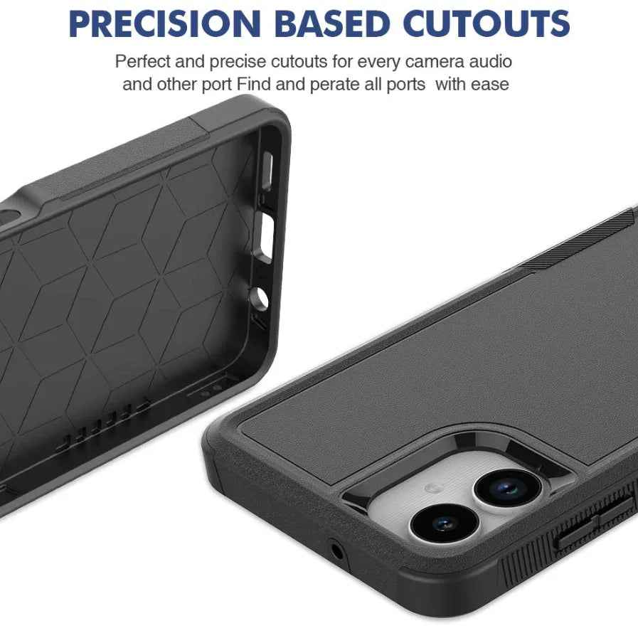 Samsung Galaxy A06 4G Dual Layer Armor Hard Case – Black
